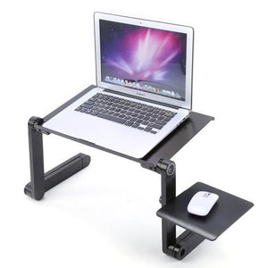 ALUMINIUM ADJUSTABLE ERGONOMIC STANDING DESK - STRONG BUILT, LIGHTWEIGHT, MULTI PURPOSE: BREAKFAST TRAY, BOOK, TABLET, LAPTOP HOLDER